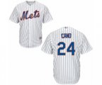 New York Mets #24 Robinson Cano Replica White Home Cool Base Baseball Jersey