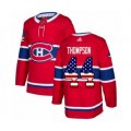 Montreal Canadiens #44 Nate Thompson Authentic Red USA Flag Fashion Hockey Jersey