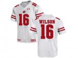 2016 Men's UA Wisconsin Badgers Russell Wilson #16 College Football Jersey - White