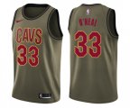 Cleveland Cavaliers #33 Shaquille O'Neal Swingman Green Salute to Service NBA Jersey