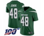 New York Jets #48 Jordan Jenkins Green Team Color Vapor Untouchable Limited Player 100th Season Football Jersey