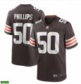 Cleveland Browns #50 Jacob Phillips Nike Brown Home Vapor Limited Jersey