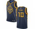 Golden State Warriors #10 Jacob Evans Authentic Navy Blue Basketball Jersey - City Edition