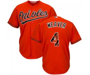 Baltimore Orioles #4 Earl Weaver Authentic Orange Team Logo Fashion Cool Base Baseball Jersey