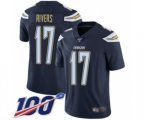 Los Angeles Chargers #17 Philip Rivers Navy Blue Team Color Vapor Untouchable Limited Player 100th Season Football Jersey
