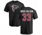 Atlanta Falcons #33 Blidi Wreh-Wilson Black Name & Number Logo T-Shirt