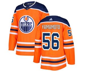 Edmonton Oilers #56 Kailer Yamamoto Premier Orange Home NHL Jersey