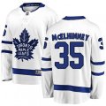 Toronto Maple Leafs #35 Curtis McElhinney Fanatics Branded White Away Breakaway NHL Jersey