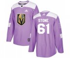Vegas Golden Knights #61 Mark Stone Authentic Purple Fights Cancer Practice Hockey Jersey