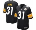 Pittsburgh Steelers #31 Justin Layne Game Black Team Color Football Jersey