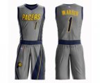 Indiana Pacers #1 T.J. Warren Swingman Gray Basketball Suit Jersey - City Edition