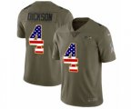 Seattle Seahawks #4 Michael Dickson Limited Olive USA Flag 2017 Salute to Service NFL Jersey