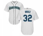 Seattle Mariners #32 Jay Bruce Replica White Home Cool Base Baseball Jersey