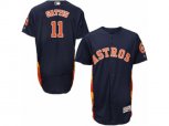 Houston Astros #11 Evan Gattis Navy Blue Flexbase Authentic Collection MLB Jersey