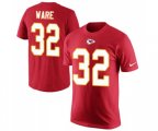 Kansas City Chiefs #32 Spencer Ware Red Rush Pride Name & Number T-Shirt