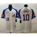 Atlanta Braves #10 Chipper Jones Number White 2023 City Connect Cool Base Stitched Jersey