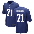 New York Giants #71 Will Hernandez Nike Royal Team Color Vapor Untouchable Limited Jersey