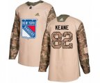 Adidas New York Rangers #82 Joey Keane Authentic Camo Veterans Day Practice NHL Jersey