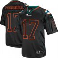 Miami Dolphins #17 Ryan Tannehill Elite Lights Out Black NFL Jersey