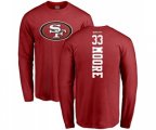 San Francisco 49ers #33 Tarvarius Moore Red Backer Long Sleeve T-Shirt