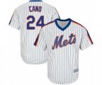 New York Mets #24 Robinson Cano Replica White Alternate Cool Base Baseball Jersey