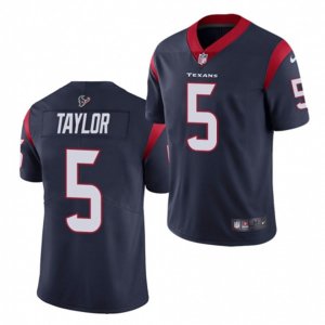 Houston Texans #5 Tyrod Taylor Nike Navy Vapor Limited Jersey