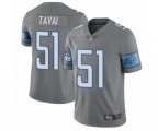 Detroit Lions #51 Jahlani Tavai Limited Steel Rush Vapor Untouchable Football Jersey