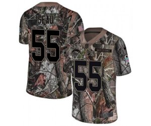Los Angeles Chargers #55 Junior Seau Limited Camo Rush Realtree Football Jersey
