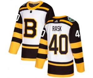 Adidas Boston Bruins #40 Tuukka Rask Authentic White 2019 Winter Classic NHL Jersey