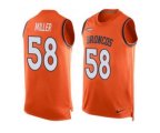 Denver Broncos #58 Von Miller Orange Team Color Men Stitched NFL Limited Tank Top Jersey