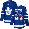 Toronto Maple Leafs #24 Kasperi Kapanen Authentic Royal Blue USA Flag Fashion NHL Jersey