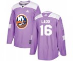 New York Islanders #16 Andrew Ladd Authentic Purple Fights Cancer Practice NHL Jersey