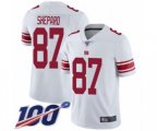 New York Giants #87 Sterling Shepard White Vapor Untouchable Limited Player 100th Season Football Jersey
