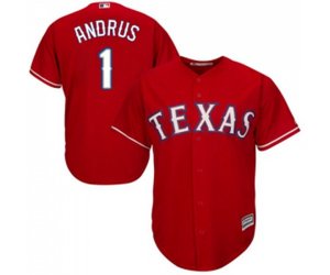 Texas Rangers #1 Elvis Andrus Replica Red Alternate Cool Base Baseball Jersey
