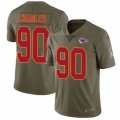 Kansas City Chiefs #90 Stefan Charles Limited Olive 2017 Salute to Service NFL Jersey