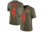 Cleveland Browns #4 Britton Colquitt Limited Olive 2017 Salute to Service NFL Jersey