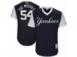New York Yankees #54 Aroldis Chapman The Missile Authentic Navy Blue 2017 Players Weekend MLB Jersey