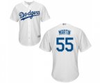 Los Angeles Dodgers #55 Russell Martin Replica White Home Cool Base Baseball Jersey