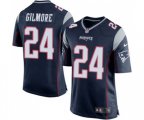 New England Patriots #24 Stephon Gilmore Game Navy Blue Team Color Football Jersey