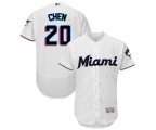 Miami Marlins #20 Wei-Yin Chen White Home Flex Base Authentic Collection Baseball Jersey