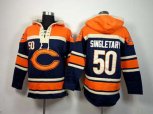 nike nfl jerseys chicago bears #50 singletary orange-blue[pullover hooded sweatshirt]