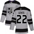 Los Angeles Kings #22 Trevor Lewis Premier Gray Alternate NHL Jersey