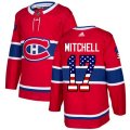 Montreal Canadiens #17 Torrey Mitchell Authentic Red USA Flag Fashion NHL Jersey