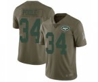 New York Jets #34 Brian Poole Limited Olive 2017 Salute to Service Football Jersey