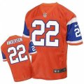Denver Broncos #22 C.J. Anderson Elite Orange Throwback NFL Jersey