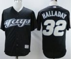 Toronto Blue Jays #32 Roy Halladay Black 2008 Turn Back The Clock Stitched MLB Jersey
