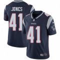 New England Patriots #41 Cyrus Jones Navy Blue Team Color Vapor Untouchable Limited Player NFL Jersey