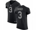 Oakland Raiders #3 Drew Kaser Black Team Color Vapor Untouchable Elite Player Football Jersey