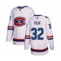 Montreal Canadiens #32 Christian Folin Authentic White 2017 100 Classic Hockey Jersey