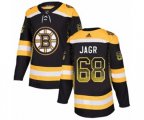 Adidas Boston Bruins #68 Jaromir Jagr Authentic Black Drift Fashion NHL Jersey